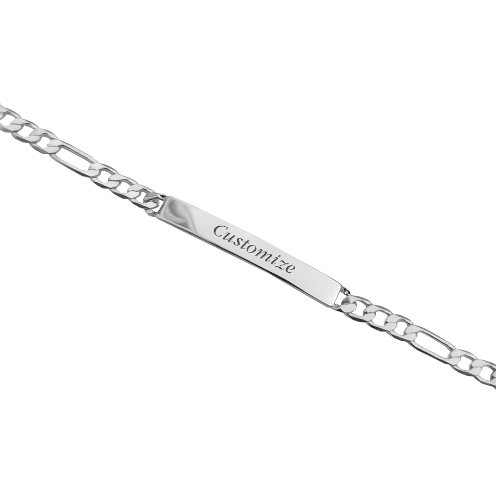 Erté Figaro ID Name Bracelet in Silver