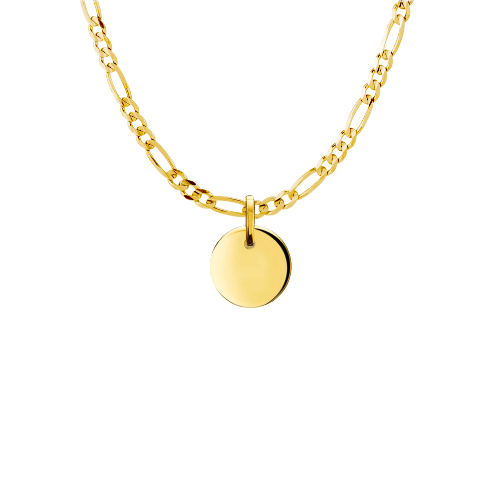 Erté Coin and Figarro Chain in Gold Vermeil