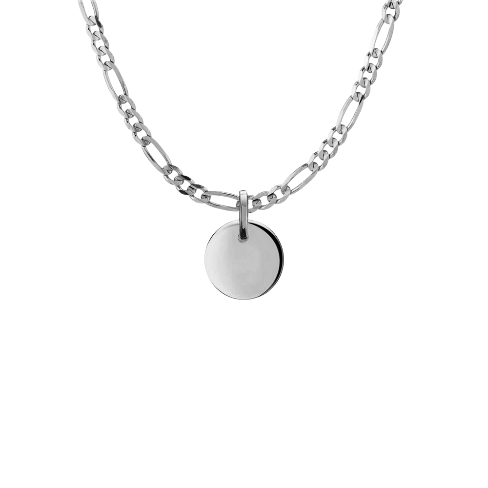 Erté Coin and Figarro Chain in Silver - Image 2