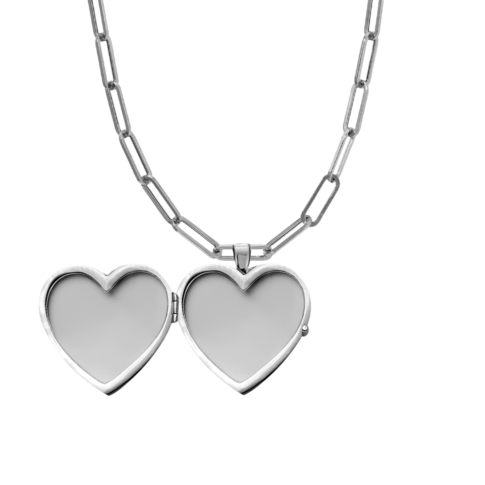 Louis Heart Locket Necklace in 925K sterling Silver - Image 2