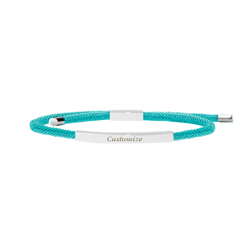 Promesse Bracelet in Silver, Electric Turquoise