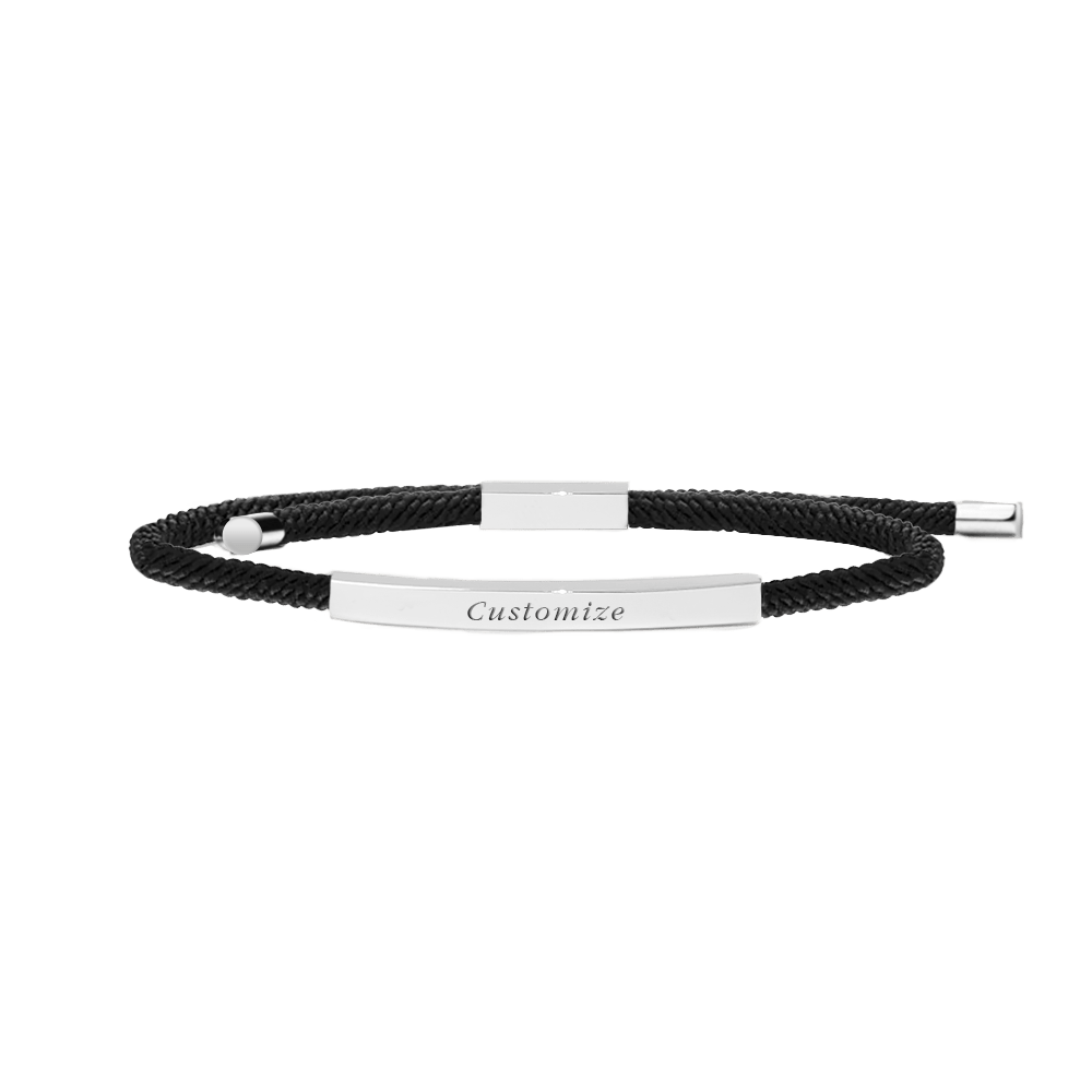 Promesse Bracelet in Silver, Pitch Black
